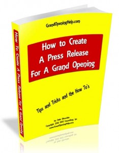 How to create a grand opening press release